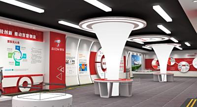青岛京东亚洲一号智慧物流园展厅设计施工：打造科技与体验兼具的行业标杆