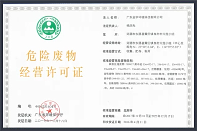 危险废物经营许可证