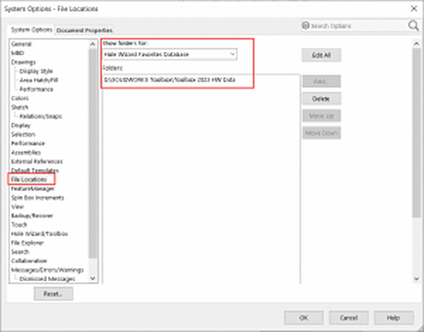 如何解决错误“SOLIDWORKS 需要一个文件夹来存储孔向导的用户数据...”使用孔向导时？