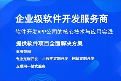 軟件開發(fā)APP公司的核心技術(shù)與應用實踐