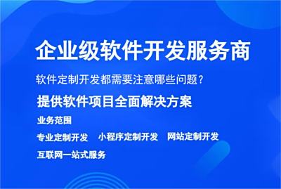 軟件定制開發都需要注意哪些問題？