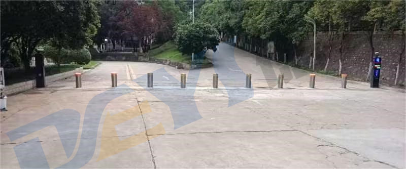 某部队升降柱联动车牌识别