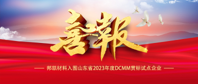 邦凯生产基地入围山东省DCMM贯标试点企业
