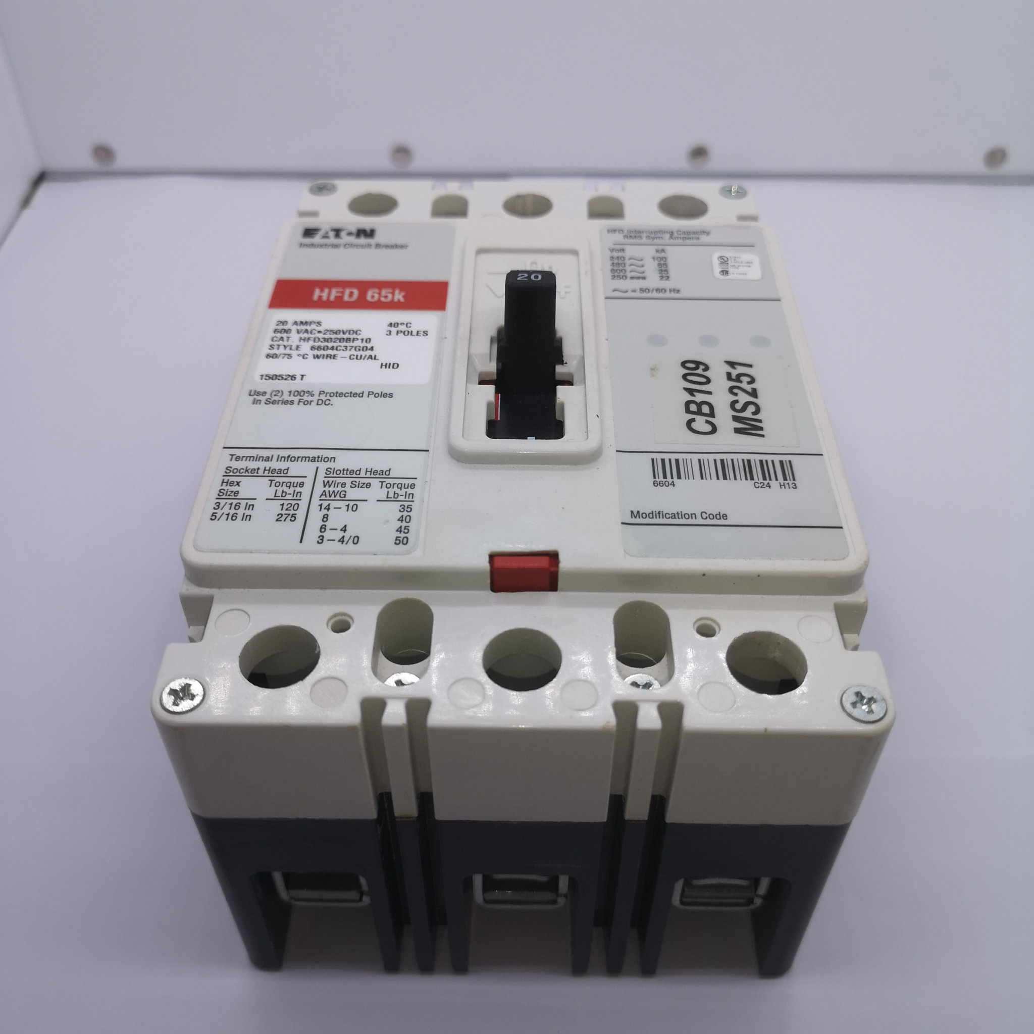现货库存 优势供应  CUTLER-HAMMER 断路器 HFD3020BP10 #L