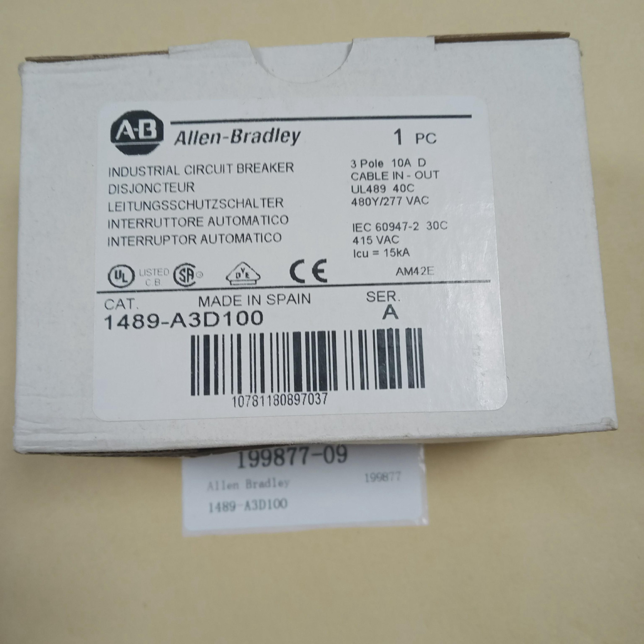 现货库存Allen Bradley/A-B 断路器1489-A3D100优势供应 #J