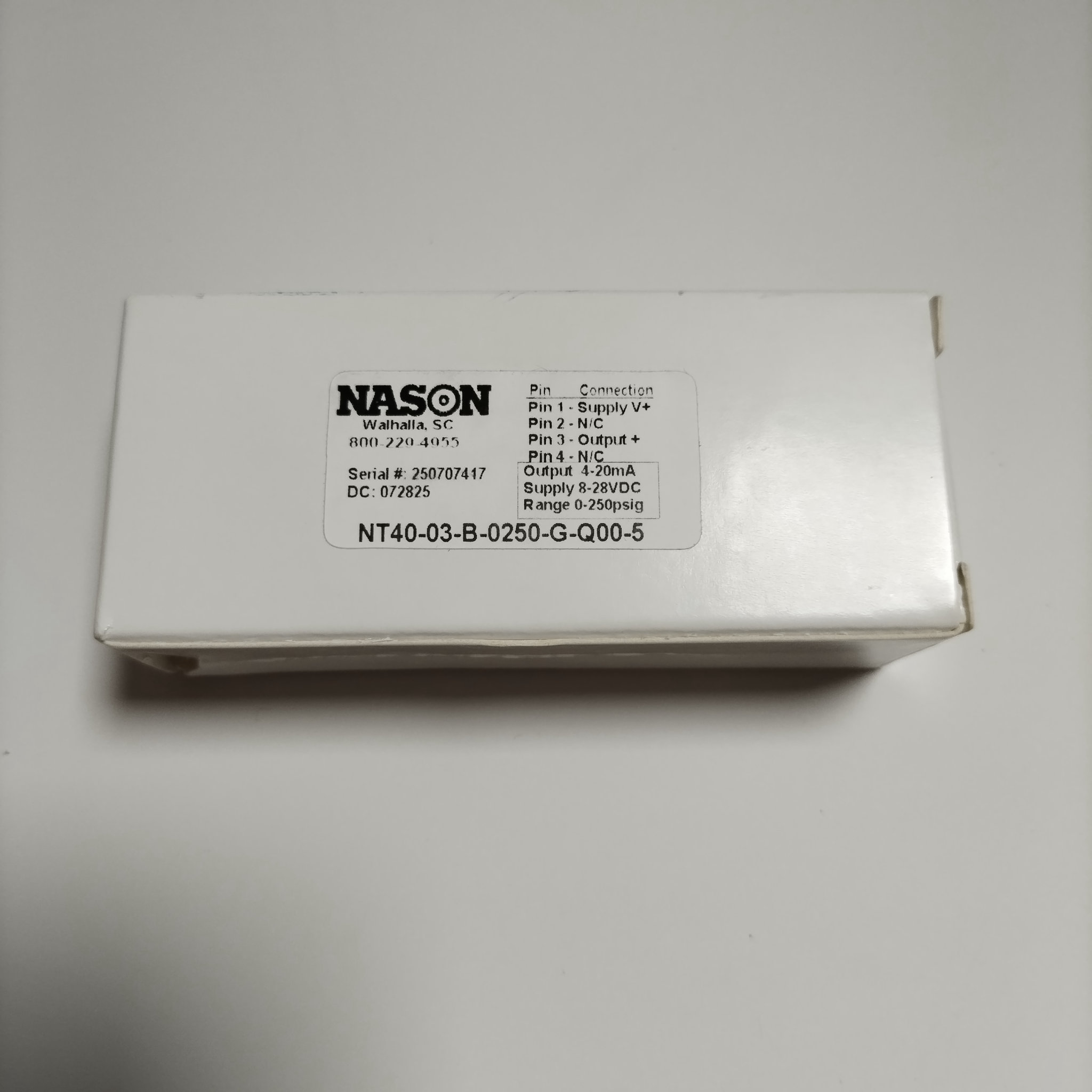 优势供应 美国Nason 传感器 NT40-03-B-0250-G-Q00-5  #L