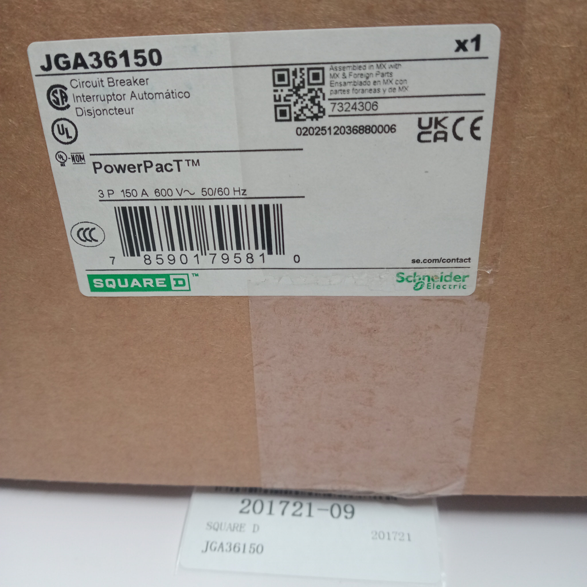断路器SQUARE D现货库存 JGA36150 优势供应#J