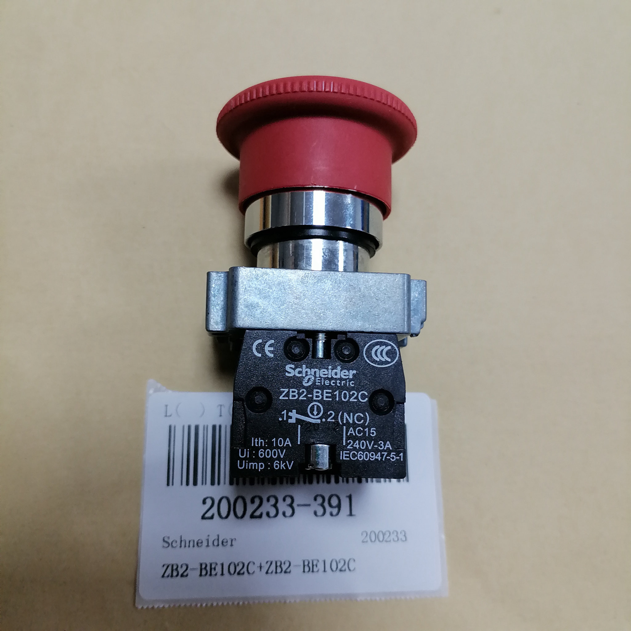 优势供应Schneider按钮开关ZB2-BE102C+ZB2-BE102C 现货库存 #J