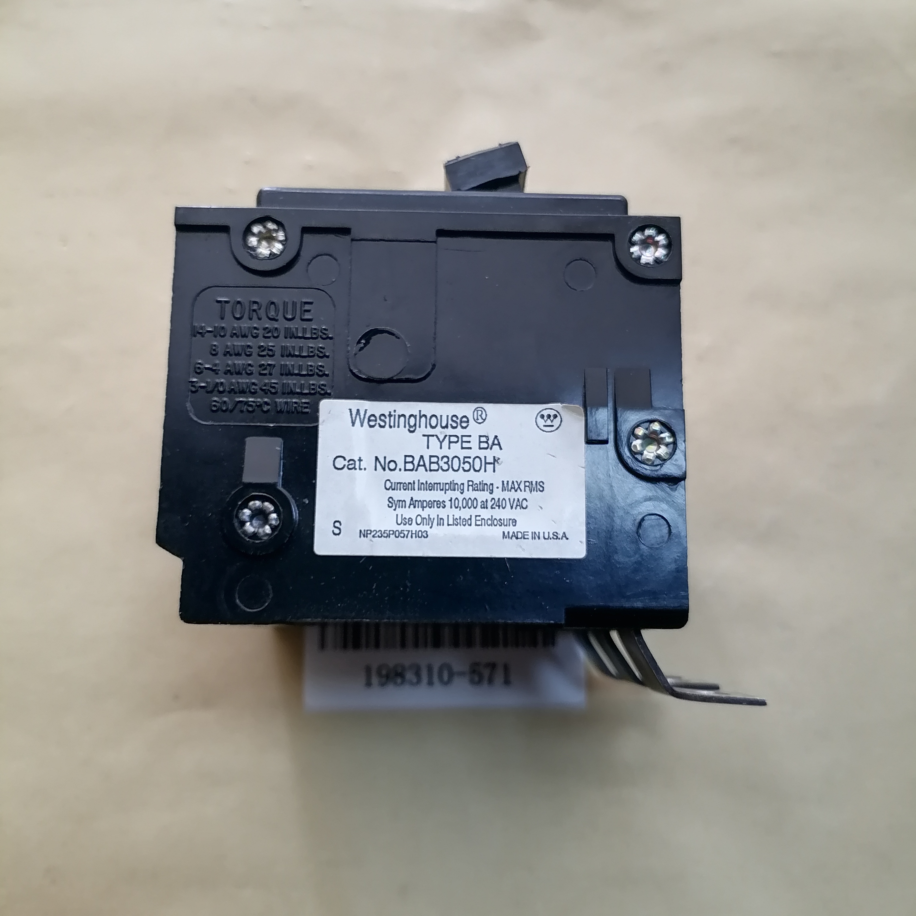 优势供应 现货库存 Westinghouse 断路器 BAB3050H #L
