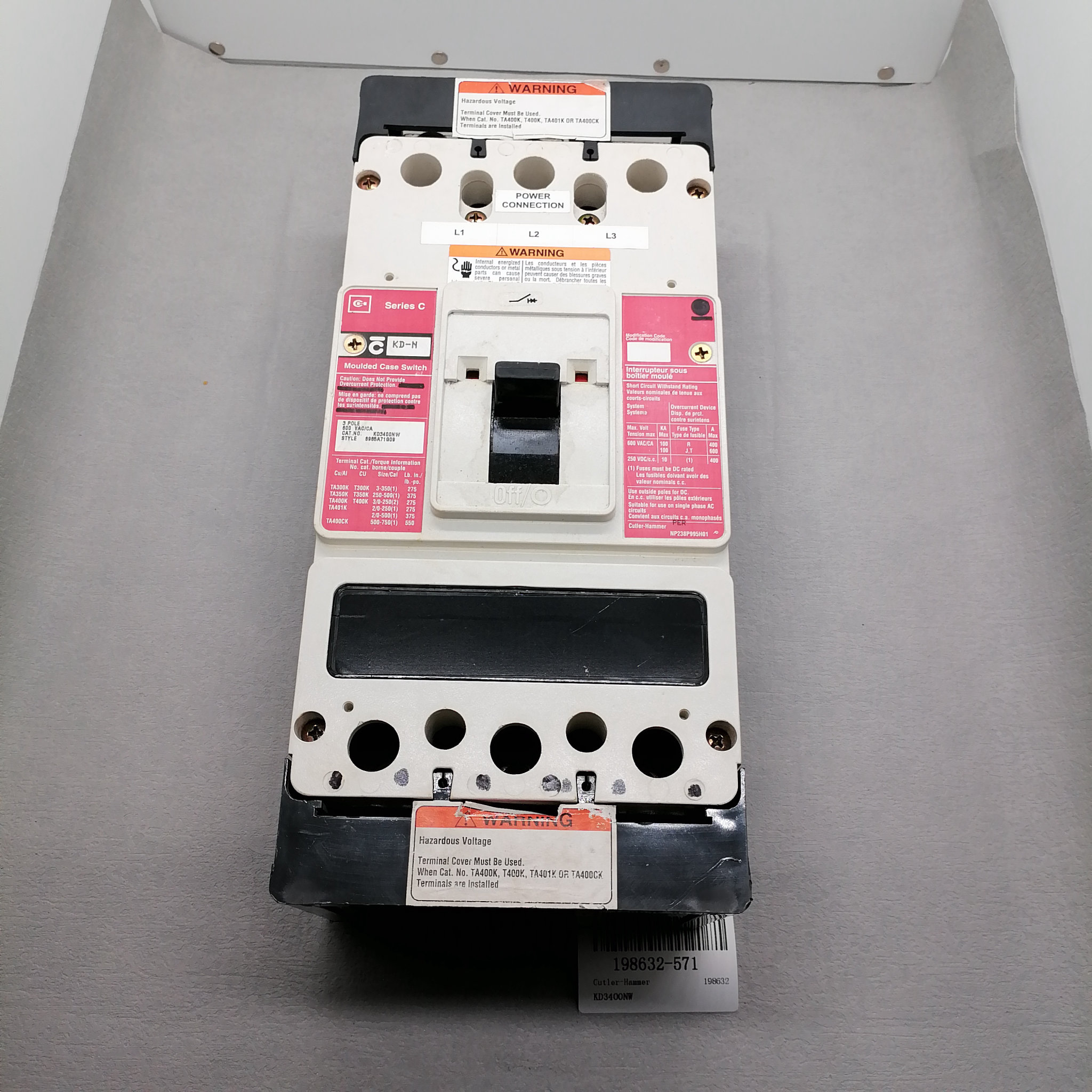 优势供应 现货库存 Cutler-Hammer-断路器 KD3400NW #L