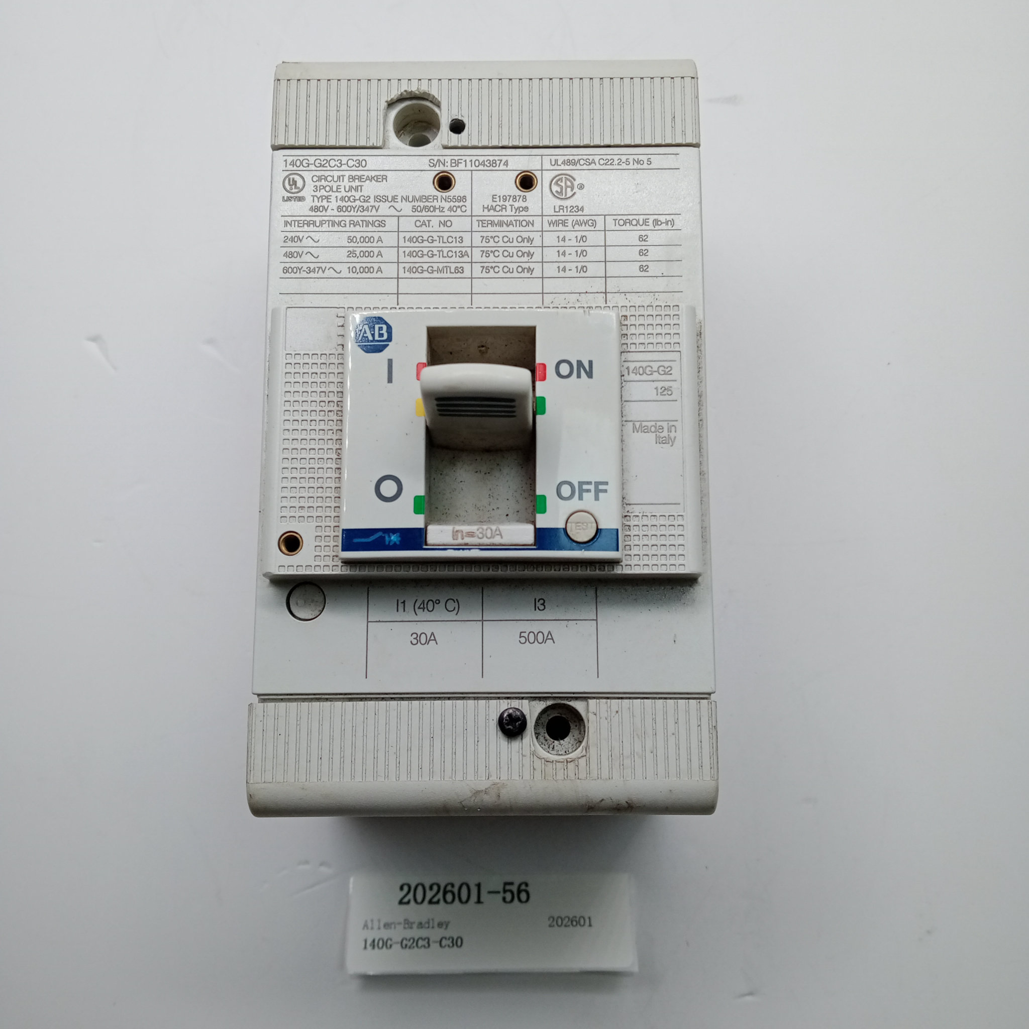 现货库存 Allen-Bradley 断路器140G-G2C3-C30 原装正品 优势供应#A