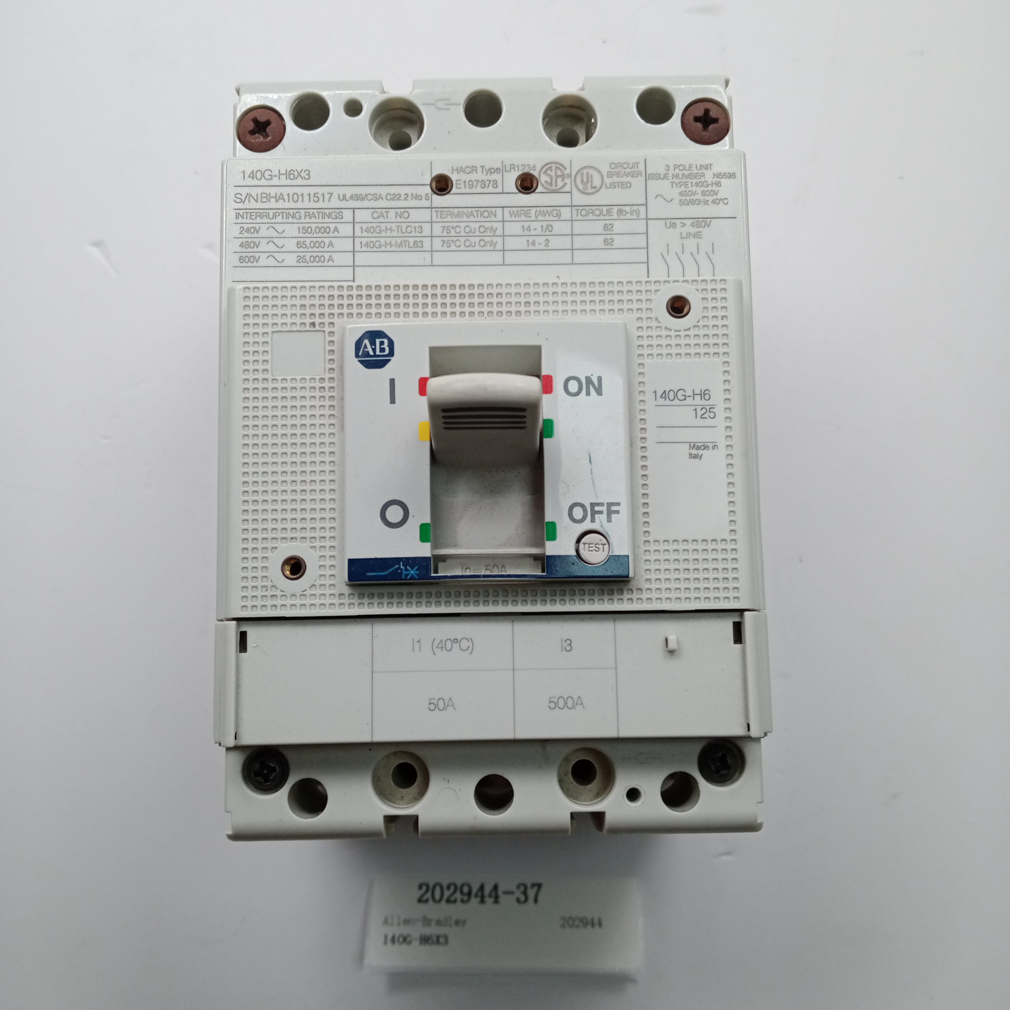 现货库存 Allen-Bradley 断路器140G-H6X3  原装正品 优势供应#A