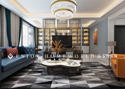 昆明滇池俊府现代美式复式楼-180㎡