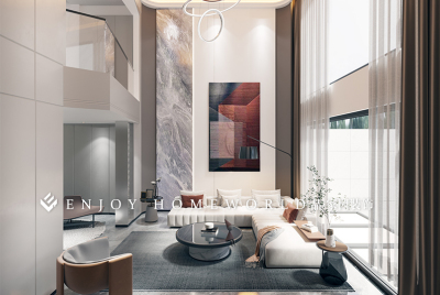 昆明伊顿庄园现代轻奢风格别墅-400㎡