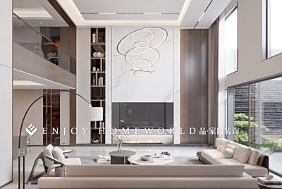 昆明装修-伯利庄园现代轻奢别墅800㎡