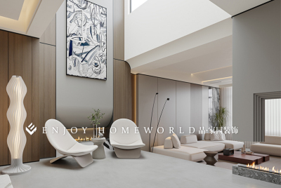 玉溪装修-山水佳园致园现代简约别墅430平