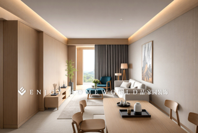 昆明装修-澄江罗伽谷公寓原木风60㎡