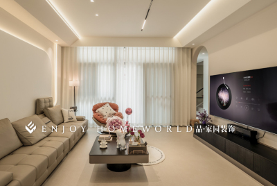 实景-新平幸福庭院现代极简风别墅-260平