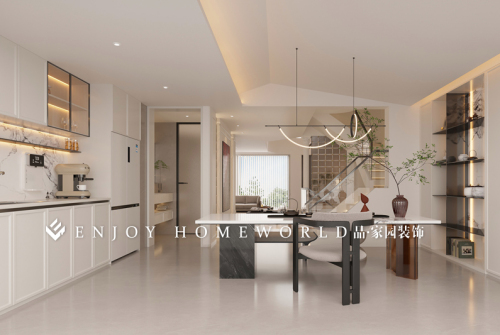 玉溪装修-凤凰天玺现代别墅极简风格300㎡