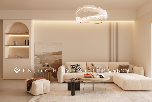 玉溪装修-江川云上城150㎡现代奶油