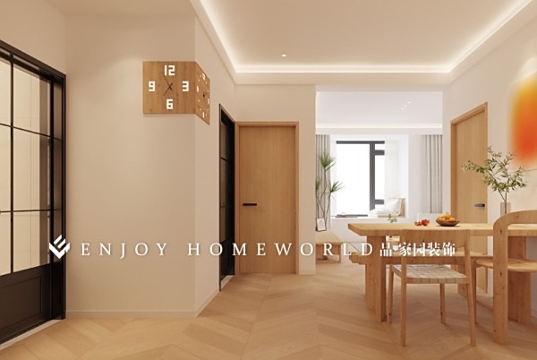 玉溪装修-龙盛景苑75㎡原木风