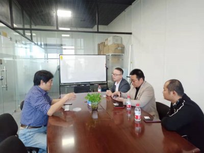 东莞市发思凯机器人有限公司总经理陈发发一行莅临卓膜科技公司考察交流合作事宜