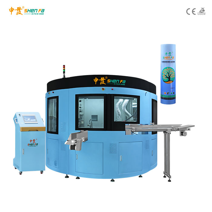 全自動七色伺服上光絲印燙金數碼一體印刷機