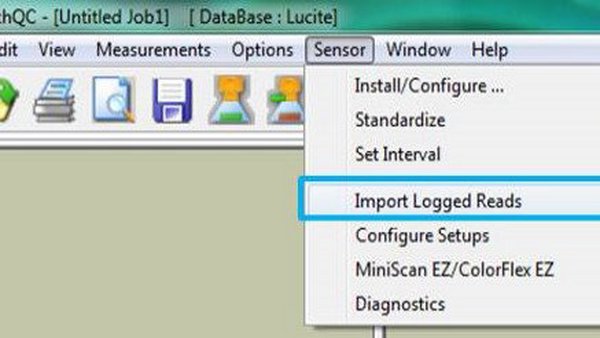 如何将 MiniScan EZ和 ColorFlex EZ的数据直接导入 EasyMatch QC？