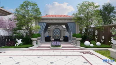 简欧式花园-外景