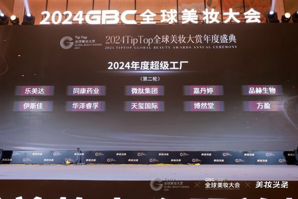 天玺国际荣膺TipTop全球美妆大赏“年度超级工厂”！