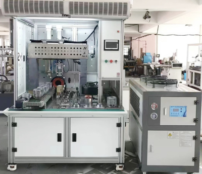 Complete set of equipment for motor shell hot sleeve