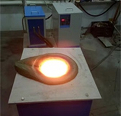 Intermediate frequency molten copper
