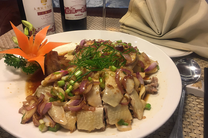 葱油胡须鸡