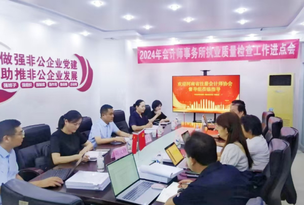 省行业党委专职副书记陈正领现场督导会计师事务所执业质量检查工作