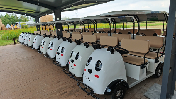 傲虎4座卡通智能扫描代步车与上海某景区合作案例