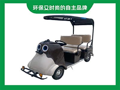 景区4座卡通海鸟款智能扫描代步车亲子自驾游览车