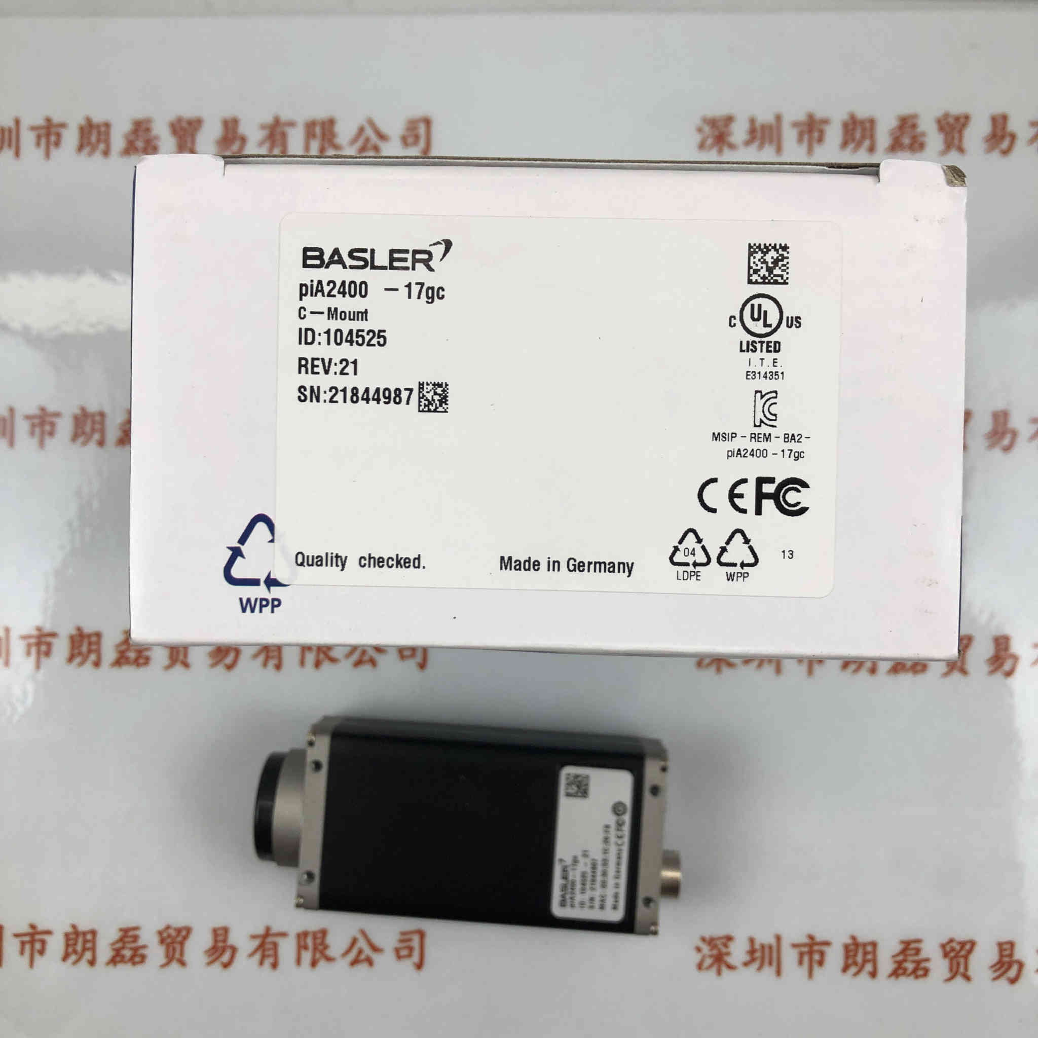 BASLER巴斯勒  PIA2400-17GC  工业相机