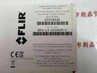 FLIR菲力尔  BFS-U3-200S6M-C  工业相机
