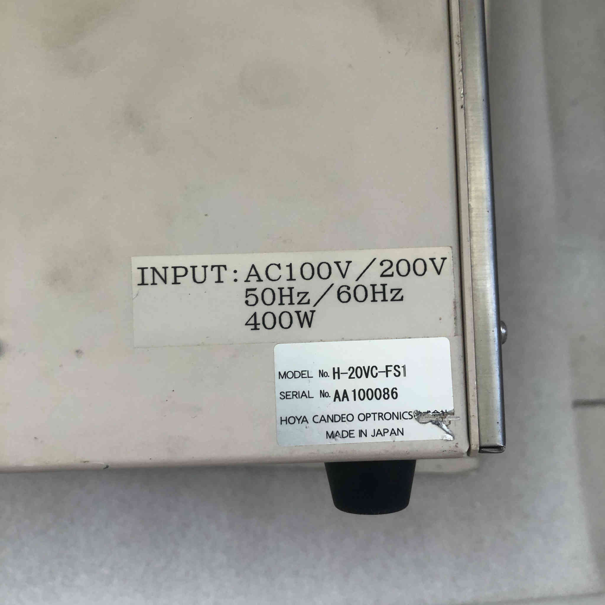 HOYA豪雅  mat-h ac100200v 50hz60hz 400w  H-20vc-FS  AA100086 光源机