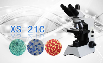 PUZHE蒲柘    XS-21C    三目生物显微镜