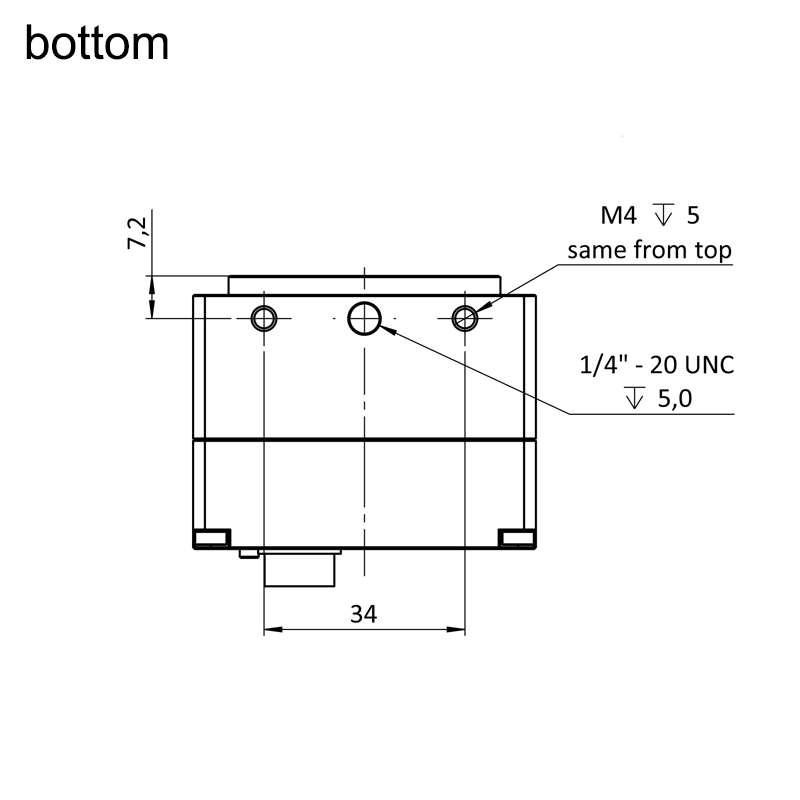 exo387CU3 底部设计图（所有尺寸以毫米为单位）