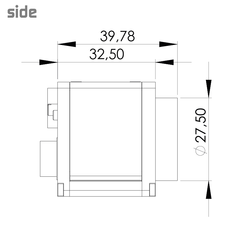 设计图 eco274MVGE 右（所有尺寸以毫米为单位）