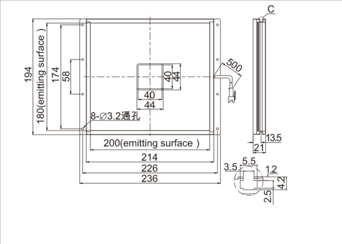 LOTS乐视  LTS-2FTB200180-R  回形背光源