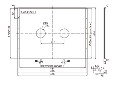 LOTS乐视  LTS-2FTR600450-B  环形背光源