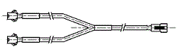 SHIMATEC 仕玛铁  VSM3-4M-2   2分支电缆