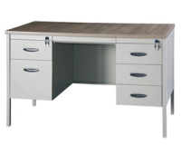 双斗木面办公桌