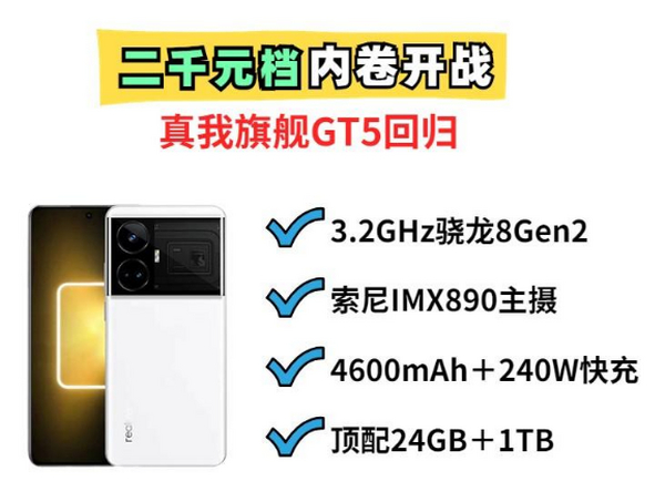 两千元神机回归！真我GT5来了，24GB＋1TB卷死红米！