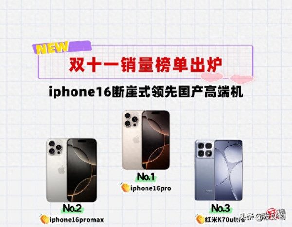 再次打脸爱吹嘘的国产手机！iPhone16销量又是断崖式遥遥领先