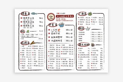 资深-菜单设计-餐饮菜单