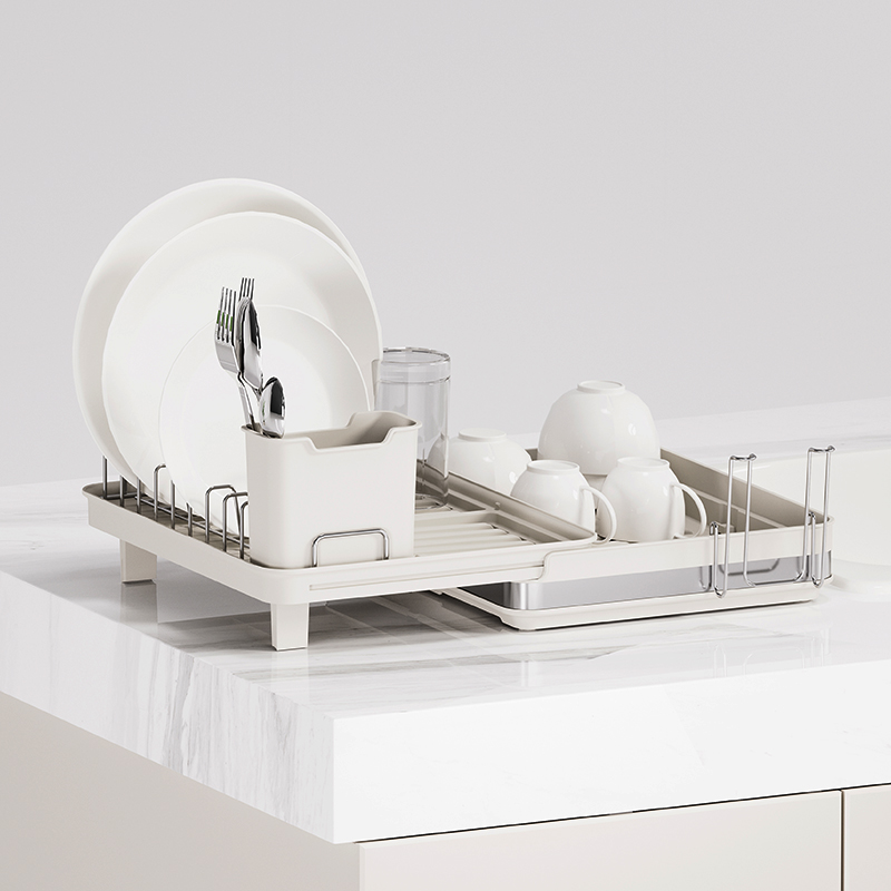 新款热销厨房伸缩碗碟置物架 厨具碗筷杯刀叉水槽沥水收纳置物架